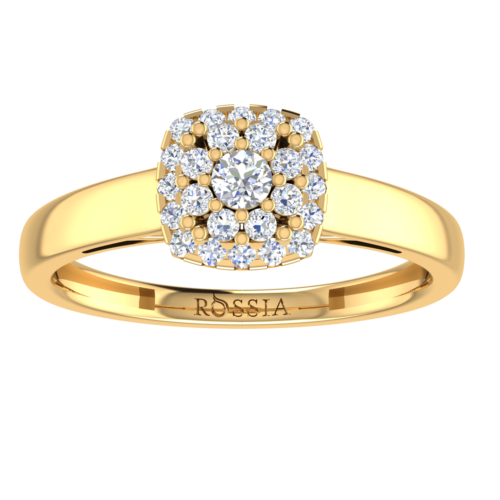 Yellow Gold Entrancing Diamond Engagement Ring