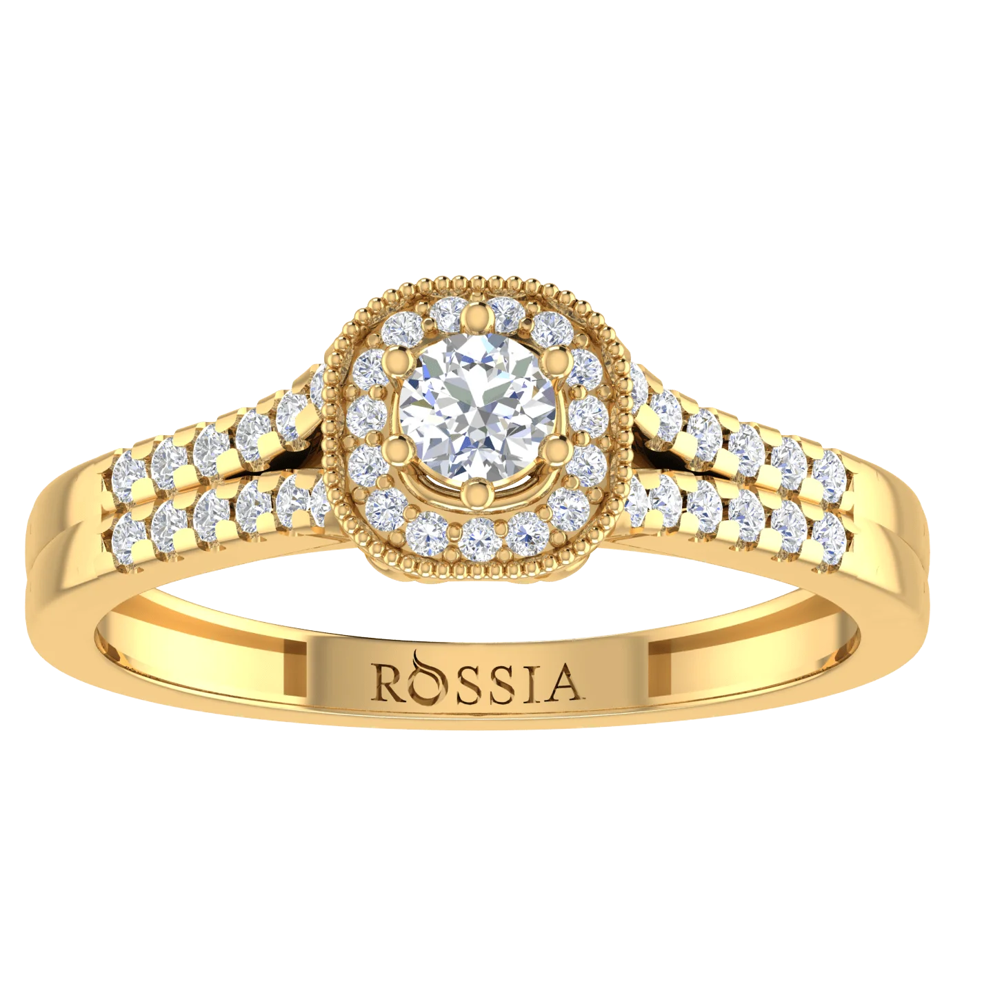 Yellow Gold Scintillating Diamond Engagement Ring