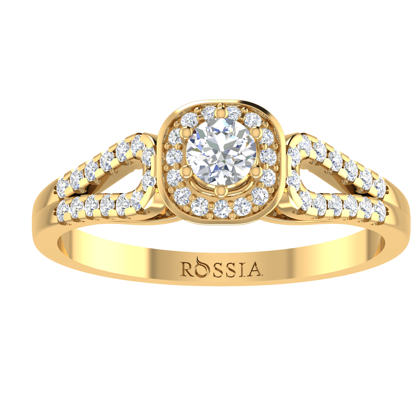 Yellow Gold Lustrous Diamond Ring