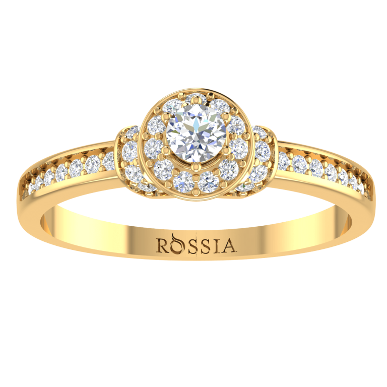 Yellow Gold Graceful Diamond Engagement Ring