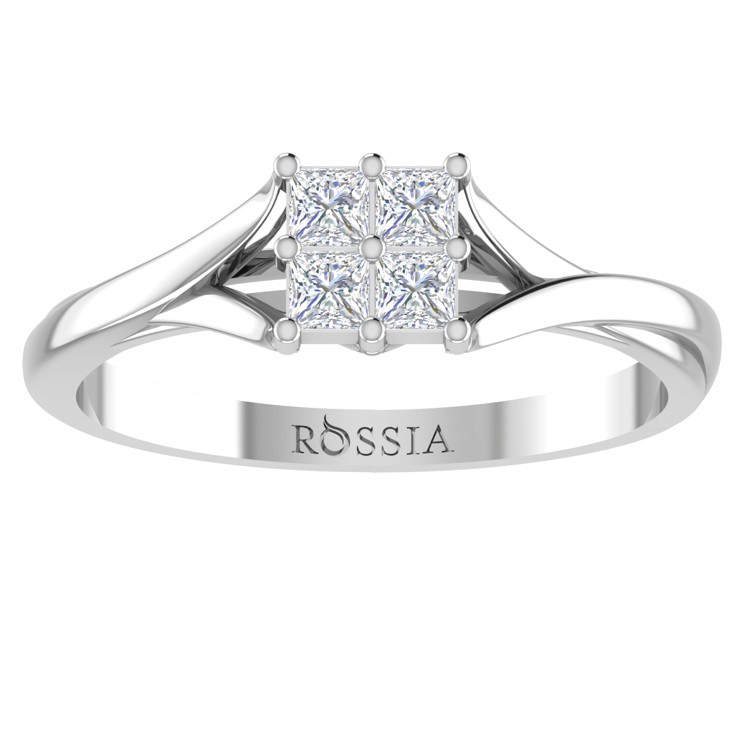 White Gold Dazzling Diamond Engagement Ring