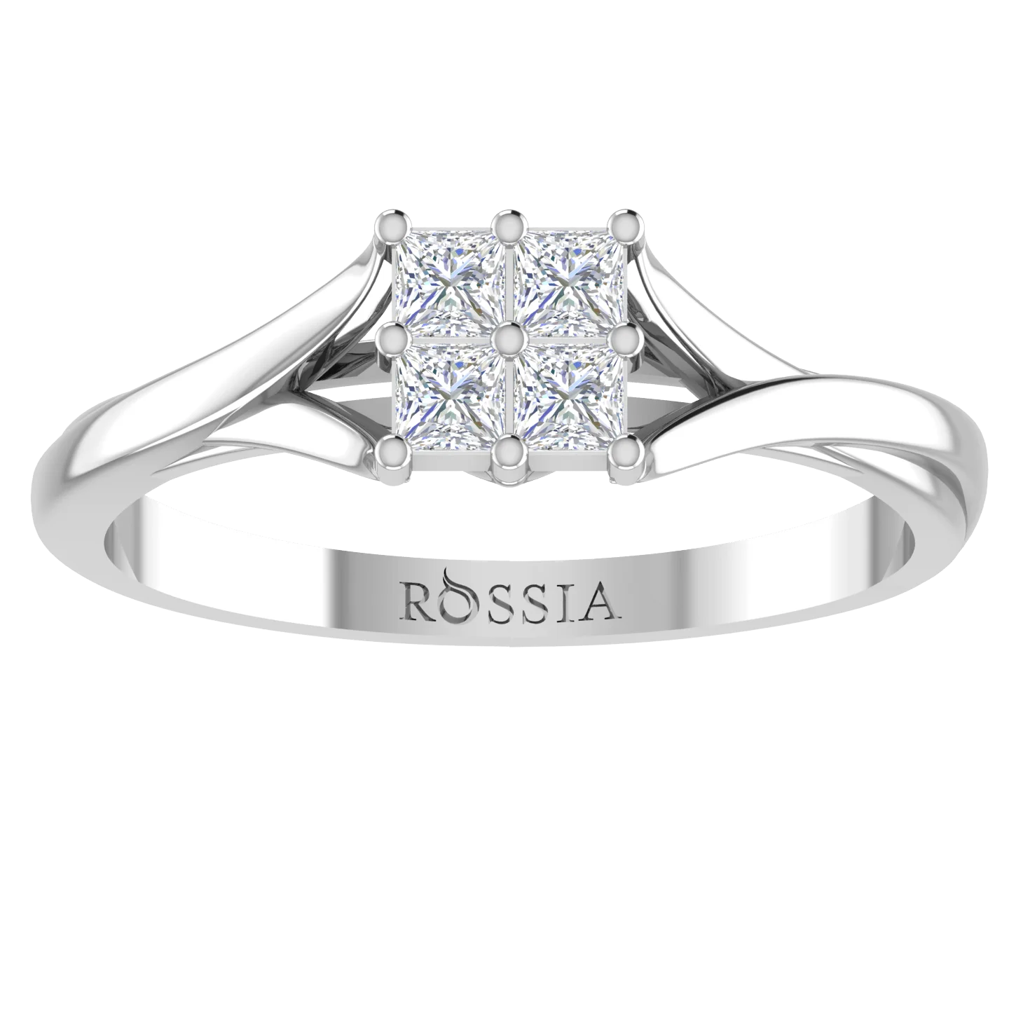 White Gold Dazzling Diamond Engagement Ring