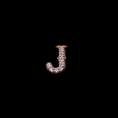 Letter J Gold Pendant
