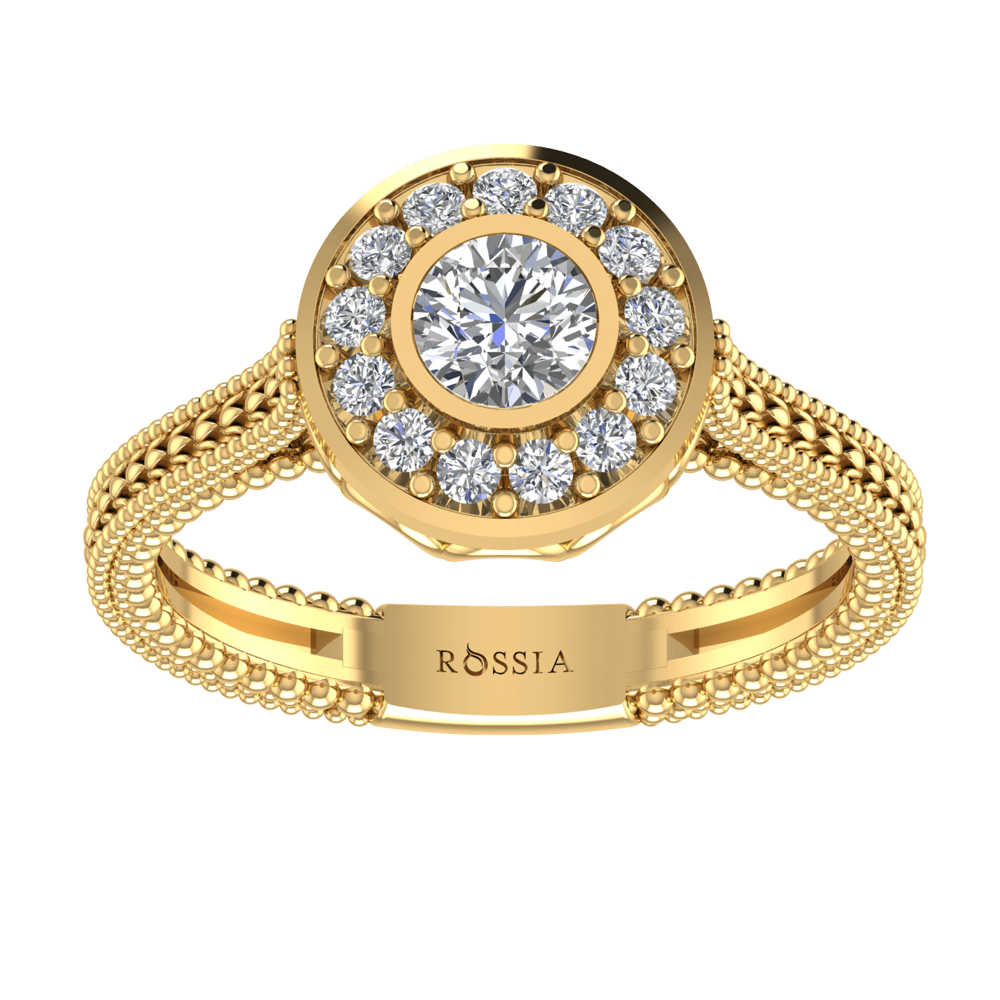 Aurora Halo Engagement Ring