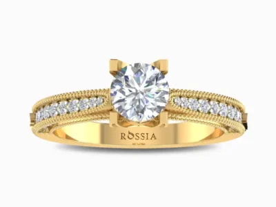 0.80-Carat-Enchanting-Cherub-Lab-Grown-Diamond-Engagement-Ring-Yellow-Gold-Front-View