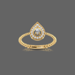 Pear Halo Ring