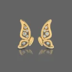 Sparkling Elegance Diamond Butterfly Earrings For Kids