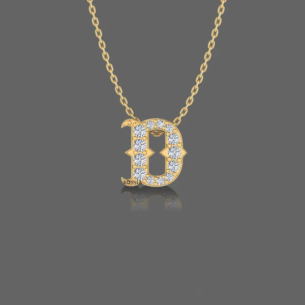 Letter "D" Gold Pendant