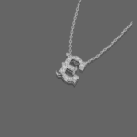 Letter "E" Gold Pendant
