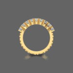 Charming Wedding Band with Stunning Shank