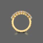 Charming Wedding Band with Stunning Shank