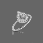 Pear Halo Ring