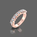 Charming Wedding Band with Stunning Shank