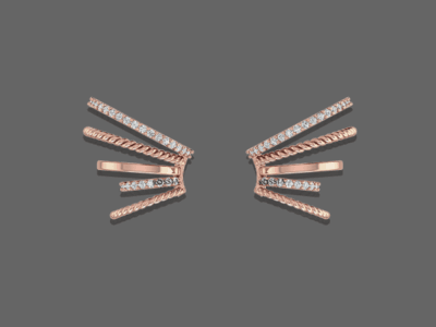 Glistening Diamond Ear Cuff