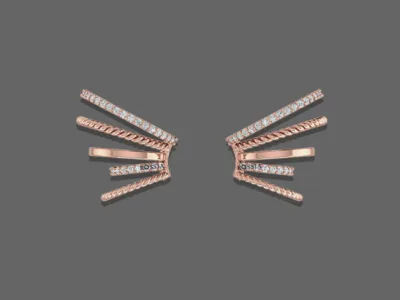 Glistening Diamond Ear Cuff