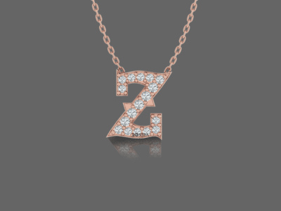 Letter "Z" Gold Pendant