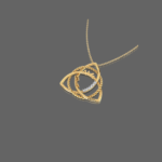 Celtic Knot Shaped Customised Name Pendant
