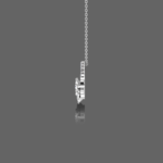 Vivacious Floral Diamond Studded Name Pendant