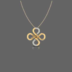 Four Leaf Customised Name Pendant