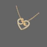 Shimmering Heart Infinity Tailored Name Pendant