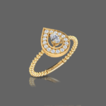 Pear Halo Ring