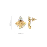 Floral Teardrop Diamond Studs - Image 12
