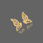 Sparkling Elegance Diamond Butterfly Earrings For Kids