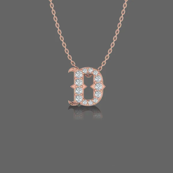 Letter "D" Gold Pendant