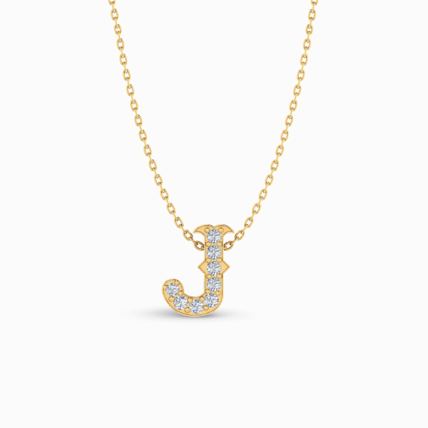 270 Letter "J" Gold Pendant - Image 1