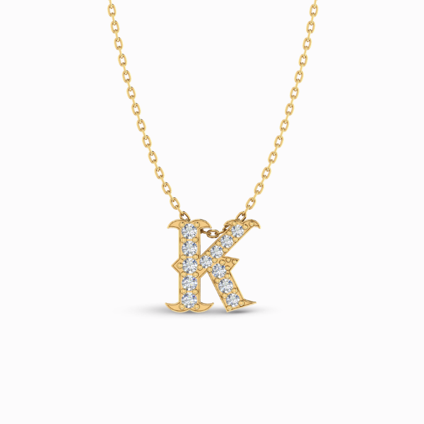 273 Letter "K" Gold Pendant - Image 1