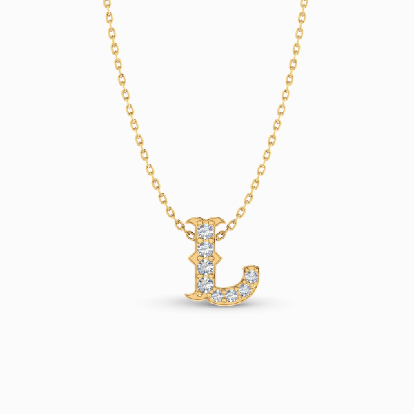 276 Letter "L" Gold Pendant - Image 1