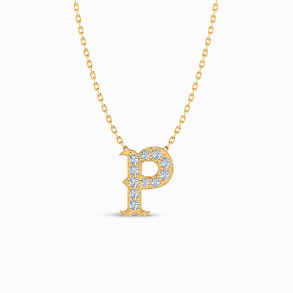 288 Letter "P" Gold Pendant - Image 1
