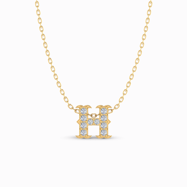 297 Letter "H" Gold Pendant - Image 1