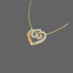 Tailored Two Hearts Name Pendant