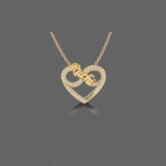 Shimmering Heart Infinity Tailored Name Pendant