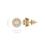 Unique Round Diamond Studs - Image 12