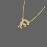 Letter "F" Gold Pendant