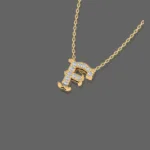 Letter "F" Gold Pendant