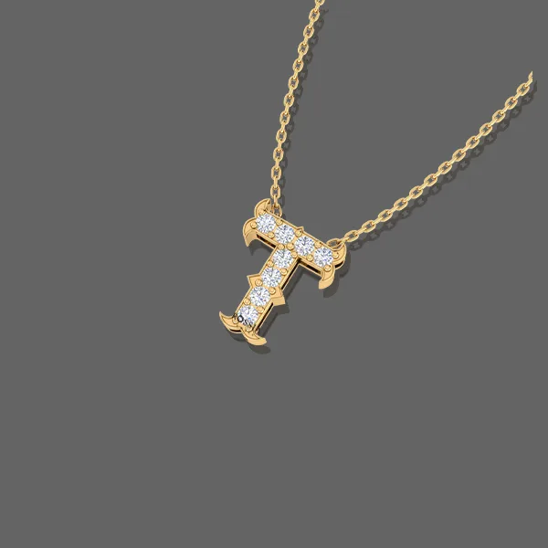 Letter "T" Gold Pendant Letter "T" Gold Pendant