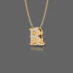 Letter "R" Gold Pendant