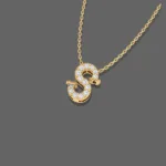 Letter "S" Gold Pendant