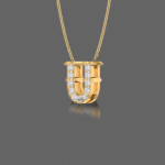 Letter "U" Gold Pendant