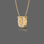 Letter "U" Gold Pendant