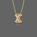 Letter "X" Gold Pendant