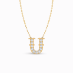 Letter "U" Gold Pendant