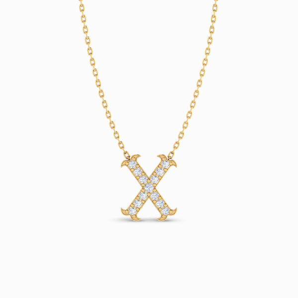 309 Letter "X" Gold Pendant - Image 1