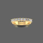 Charming Wedding Band with Stunning Shank