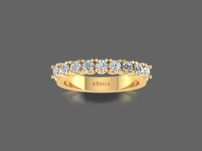 Charming Wedding Band with Stunning Shank
