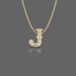 Letter "J" Gold Pendant