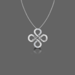 Four Leaf Customised Name Pendant